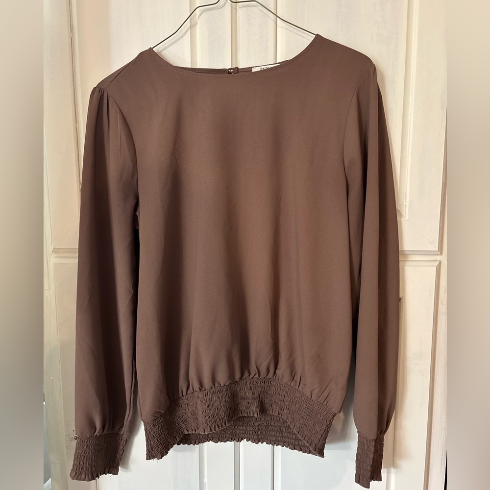 Brown long sleeve shirt